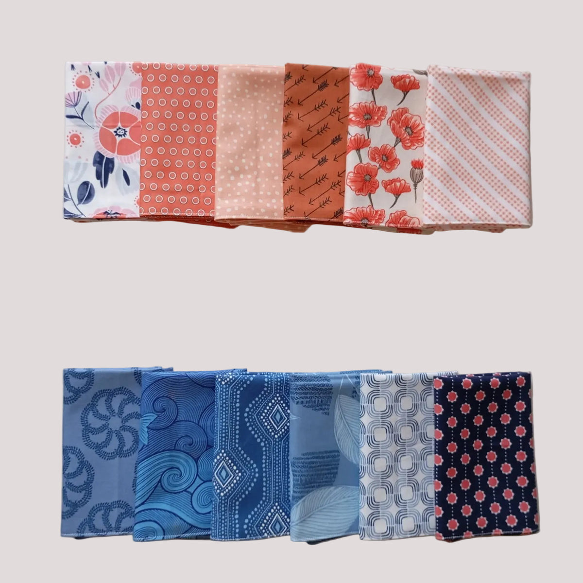 Cotton handkerchiefs orange sea set 1