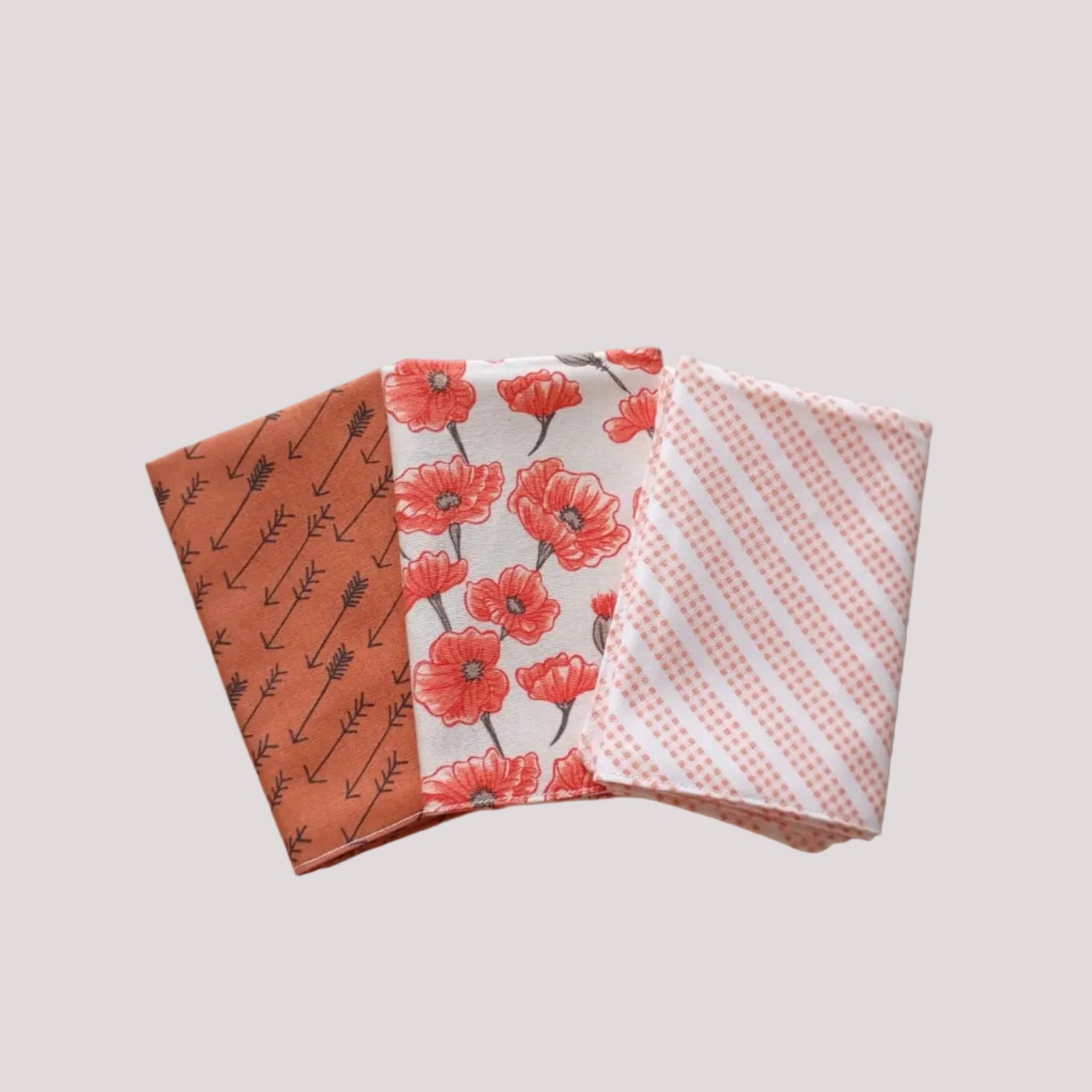 Cotton handkerchiefs orange sea set 2
