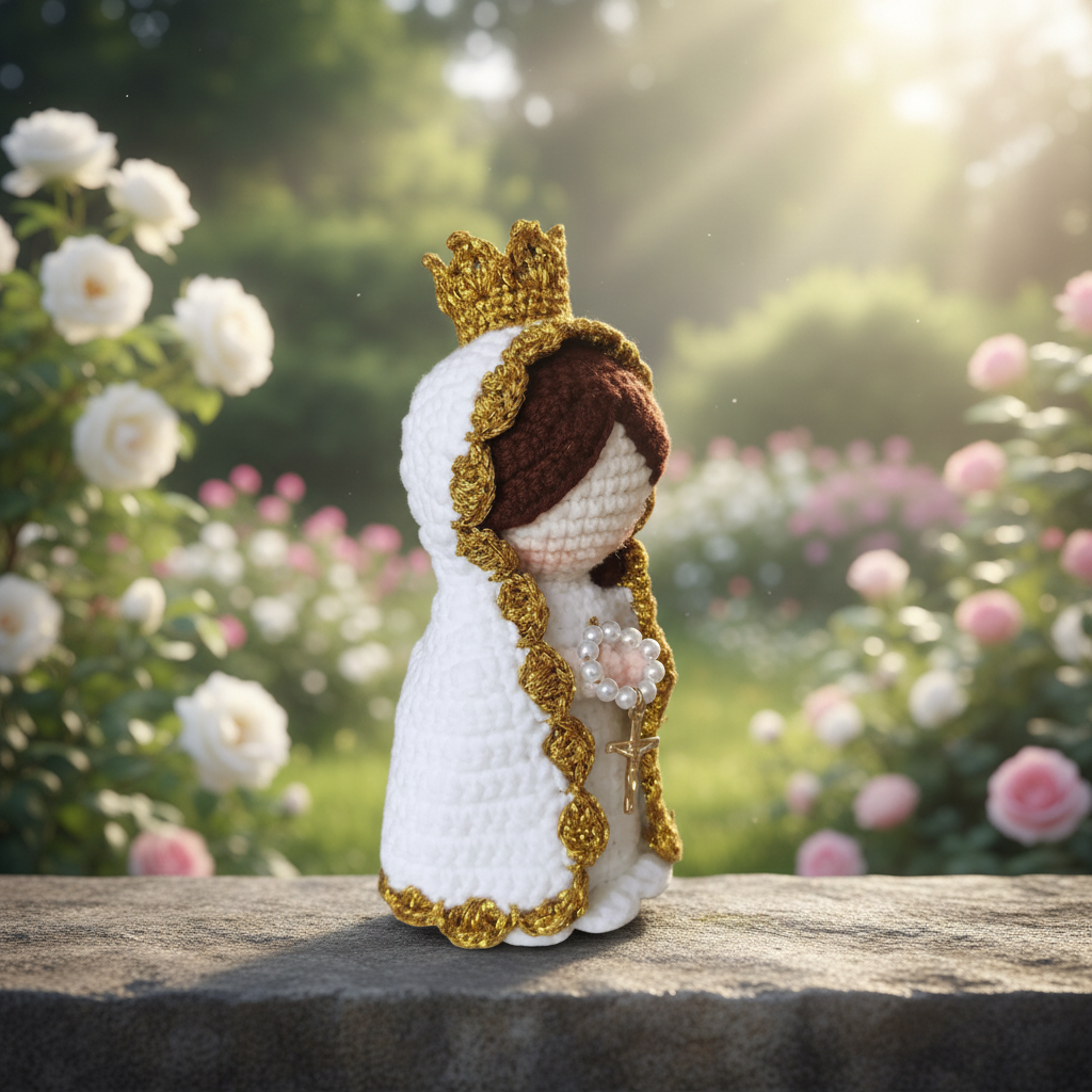 Our Lady of Fatima crochet doll 1