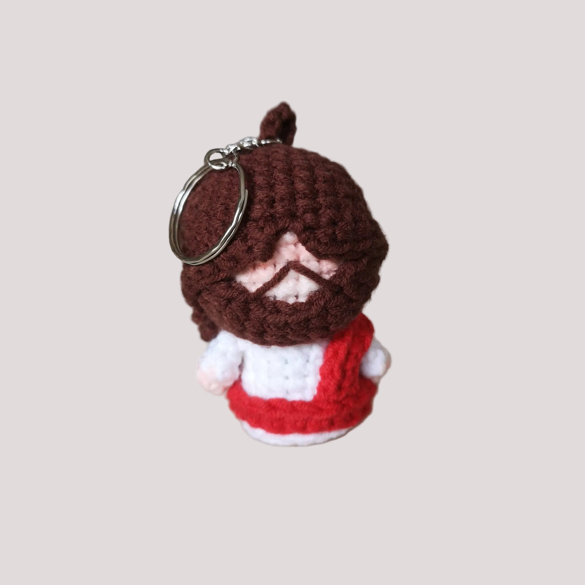 Jesus crochet keychain