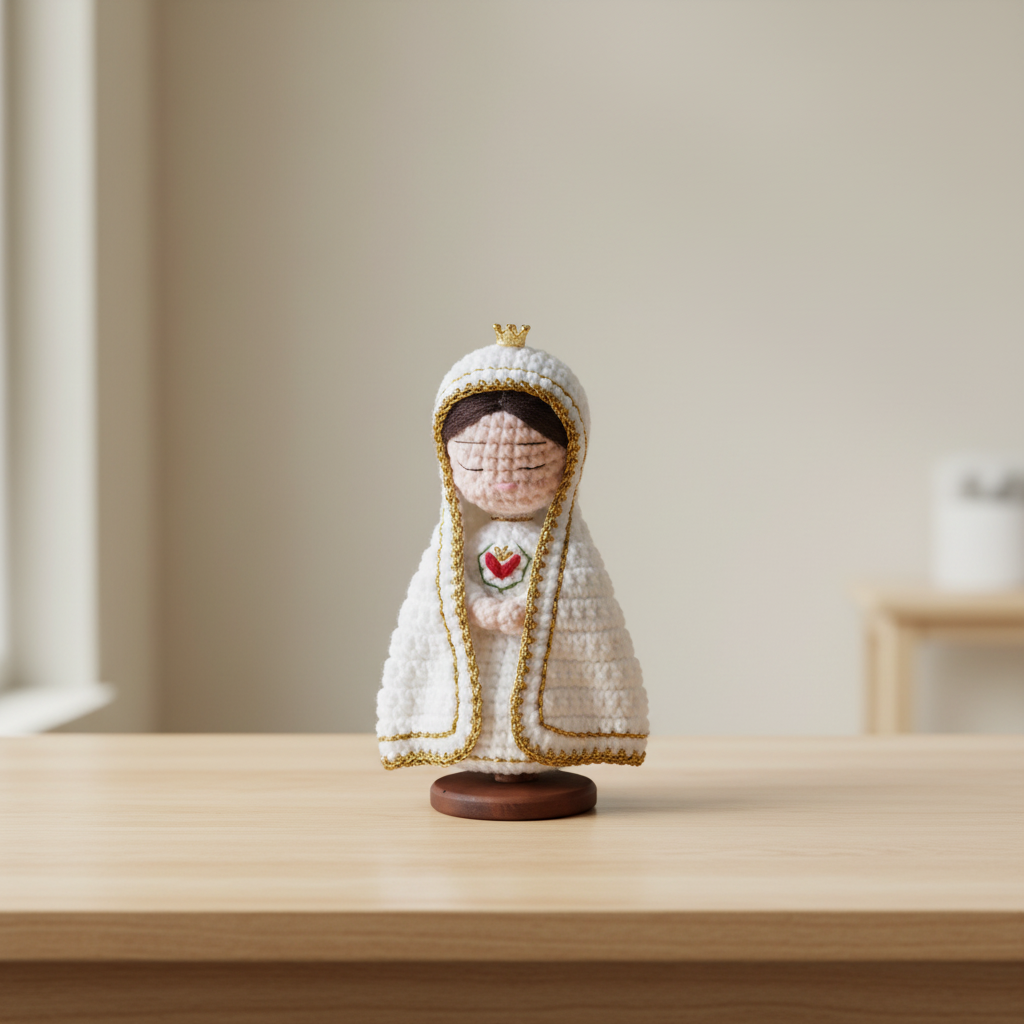 Our Lady of Fatima crochet doll 2