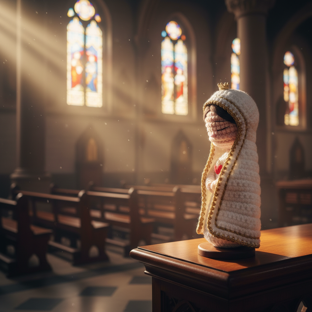 Our Lady of Fatima crochet doll 2