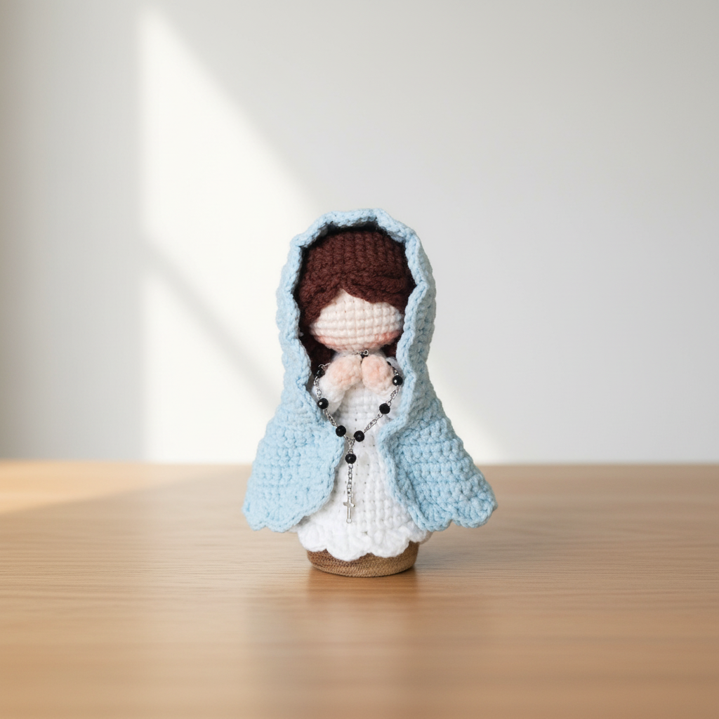 Mother Mary crochet doll