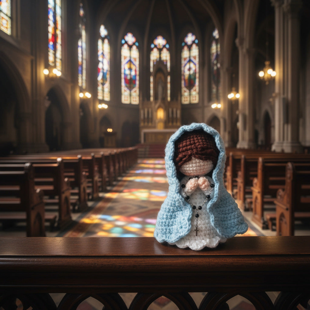 Mother Mary crochet doll