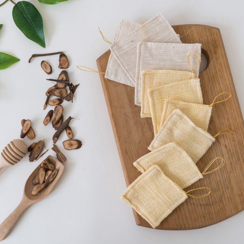 Silk facial pads