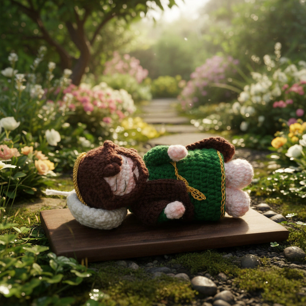 Sleeping Saint Joseph crochet doll