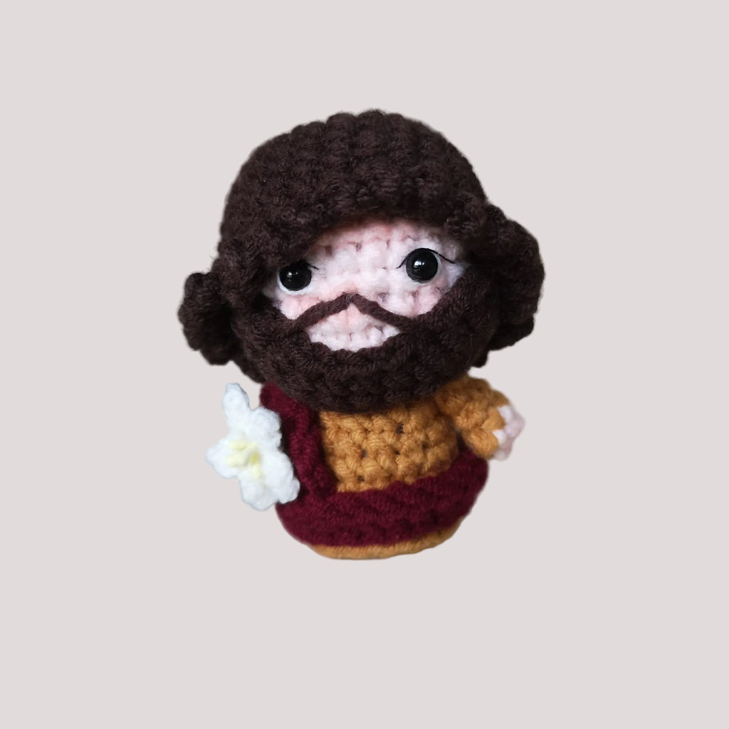 Saint Joseph crochet keychain