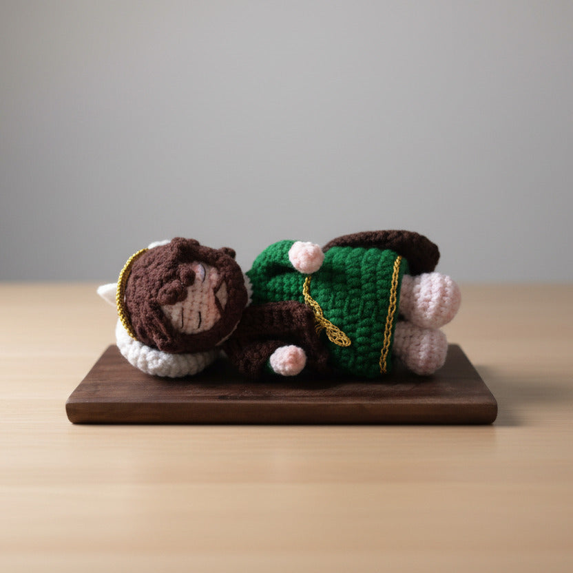 Sleeping Saint Joseph crochet doll